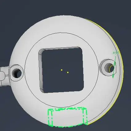 Permeant outside lighting mount with measuring tool