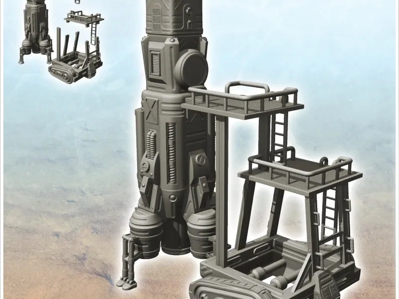 Quadri-reactor rocket - Terrain Scifi Science fiction SF
