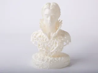 Girl Coral Nymph - Organic Lattice Bust Sculpture