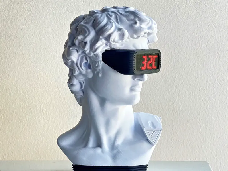RELOJ DE MESA CON BUSTO DE DAVID