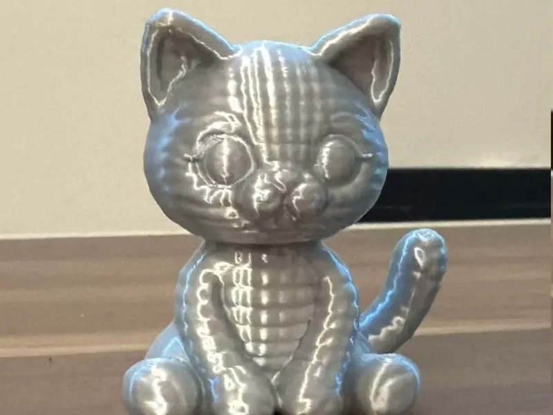 3D Print Knitted Cat | Unique Textured Animal Statue