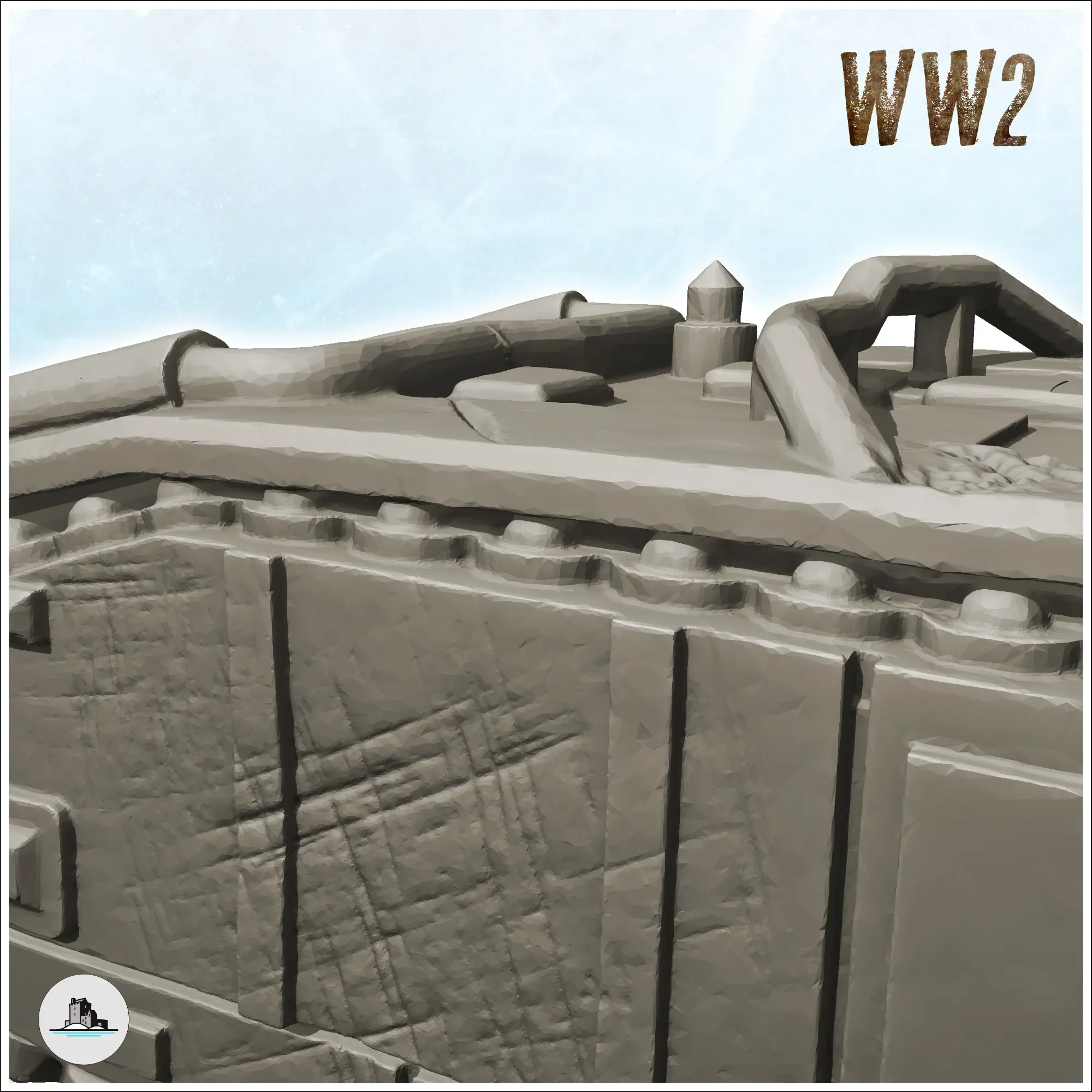 B1-bis French tank - terrain WW2 scenery historical mini