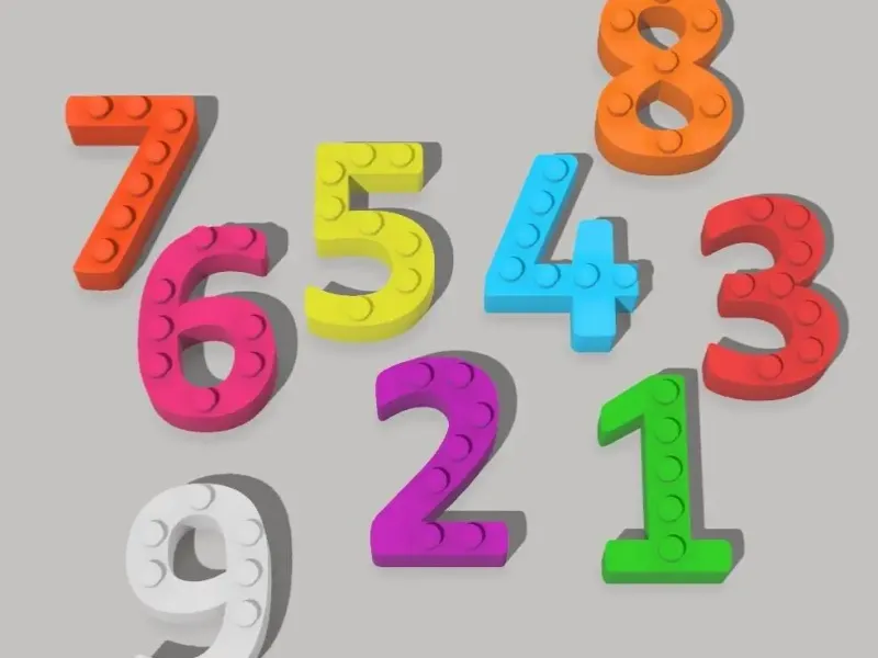 Lego Numbers – The First-Ever 3D Printable Number Bricks