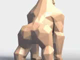 Gorilla Low Poly-3