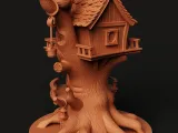 Fantasy Treehouse Model | Fairy Garden Miniature | Diorama-3