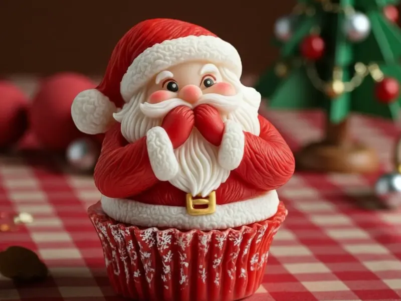 Père Noël - Cupcake - Décoration de Noël