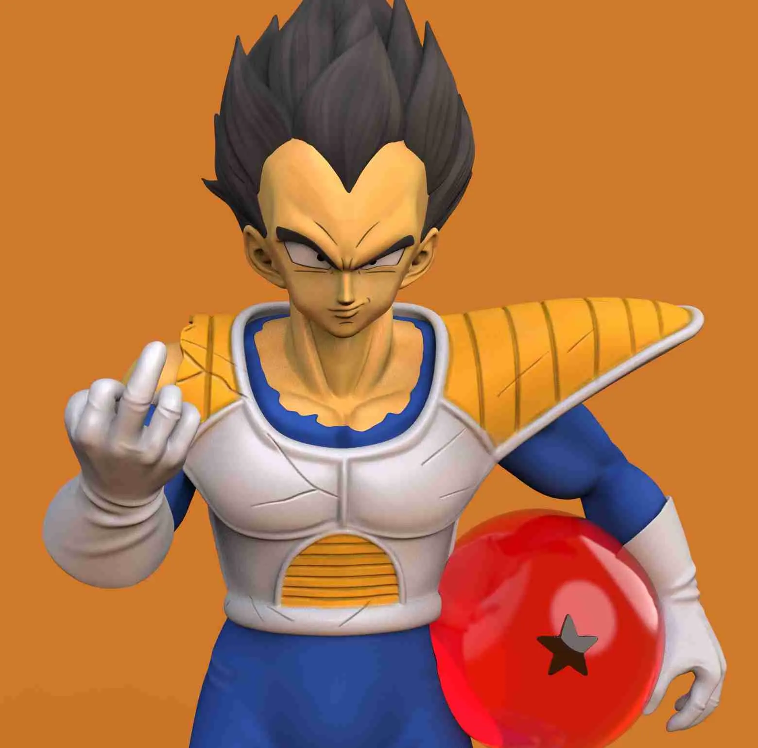 VEGETA DRAGON BALL - MODELO DE IMPRESIÓN 3D