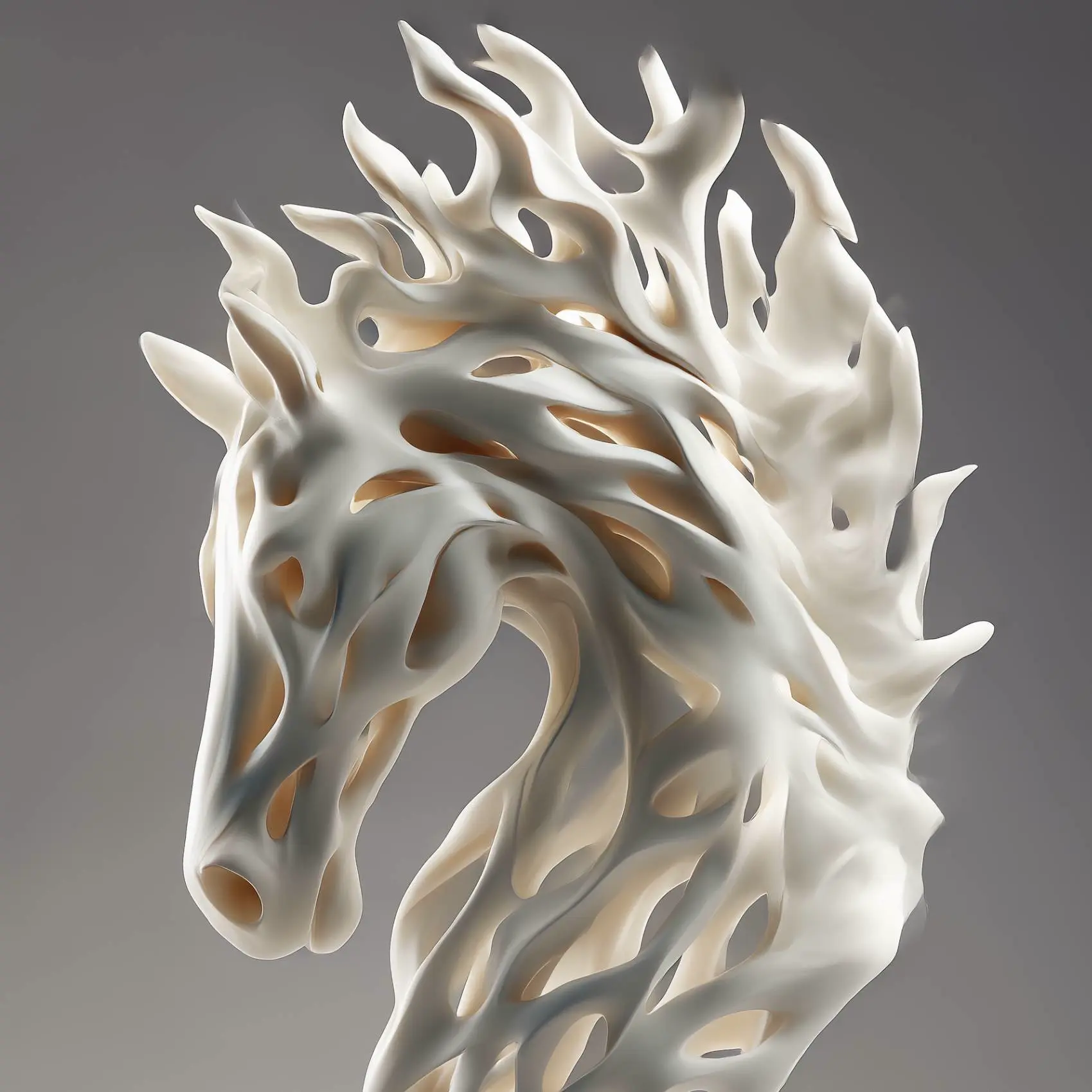 Horse head abstract sculpture