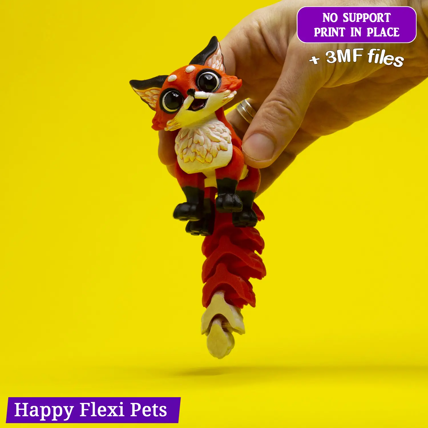 Шарнирная гибкая игрушка "Детеныш лисы" от Happy Flexi pets