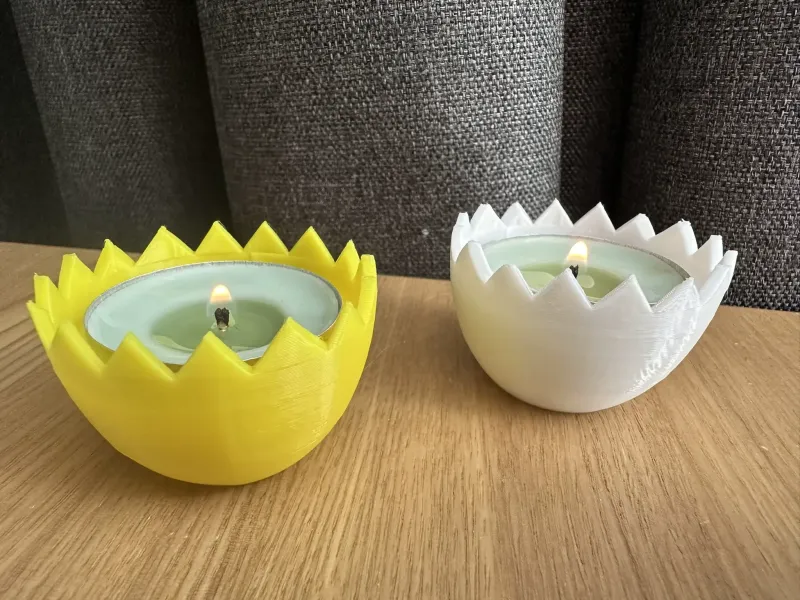 Easter egg tea light candle holder
