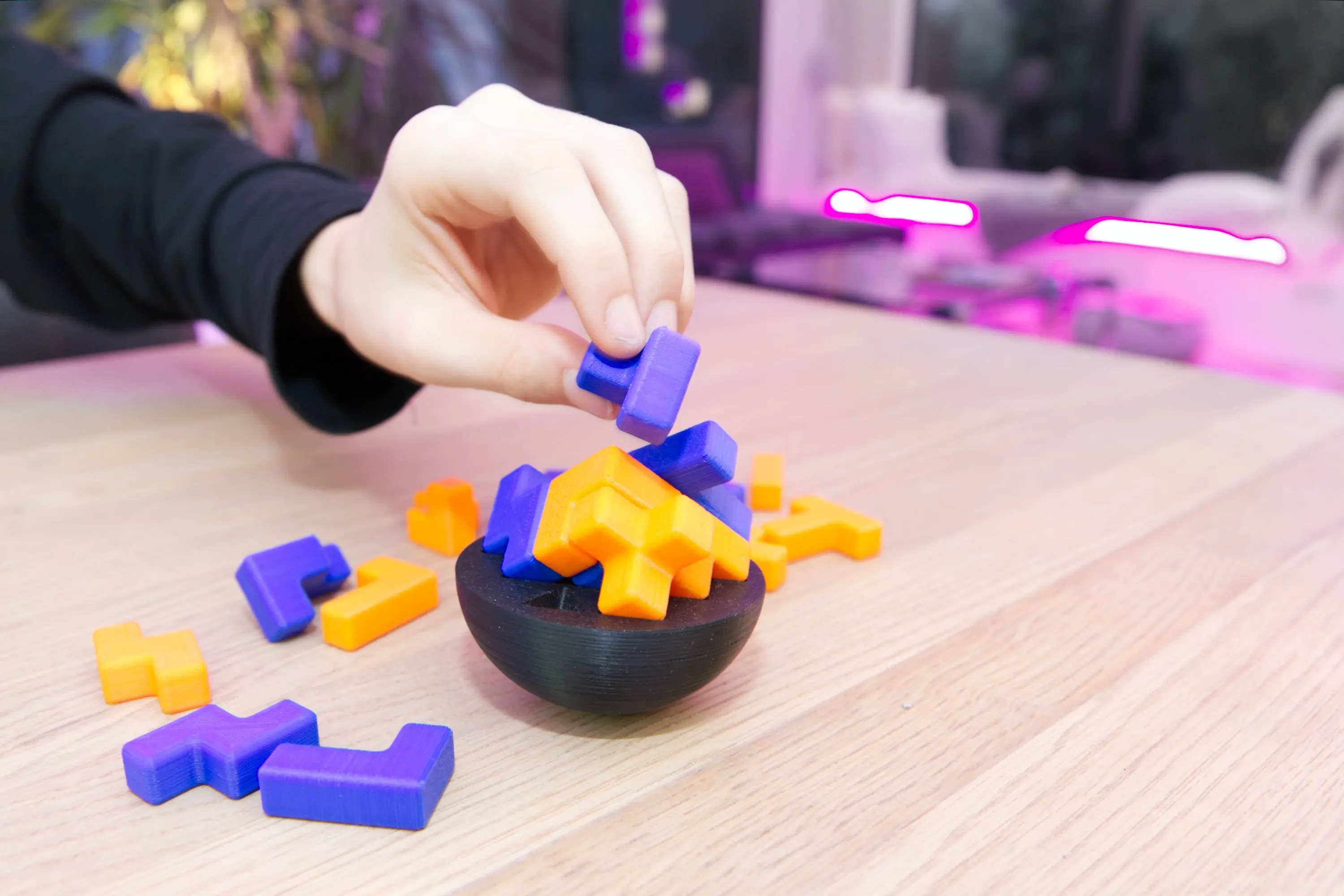 Divertido minijuego de equilibrio similar al Tetris