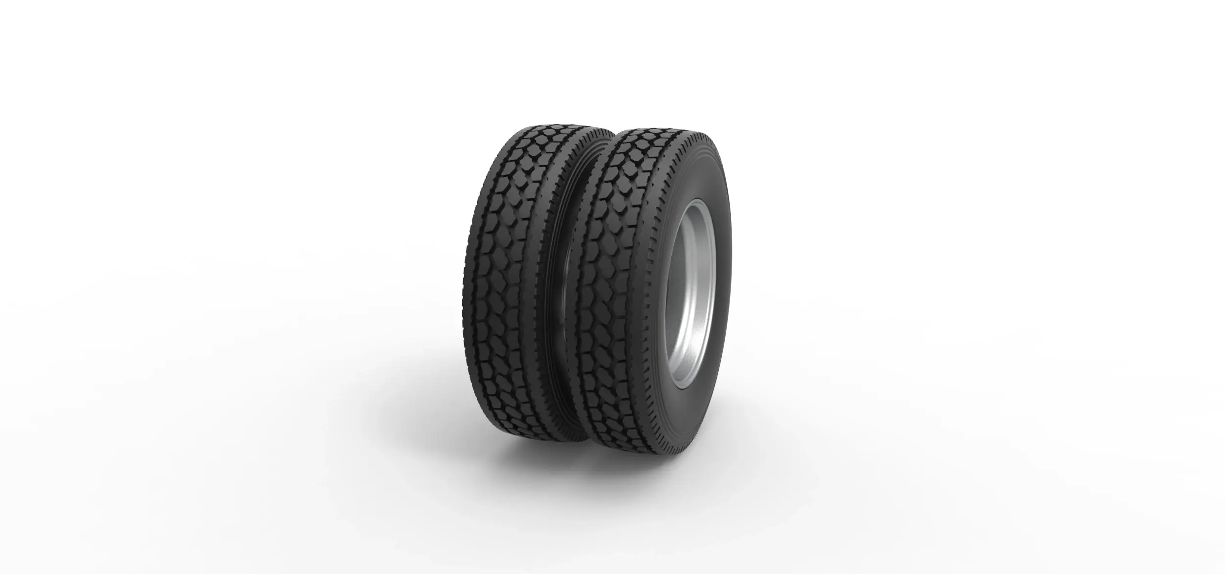 Rear custom wheel of semi truck V18 Scale 1:25