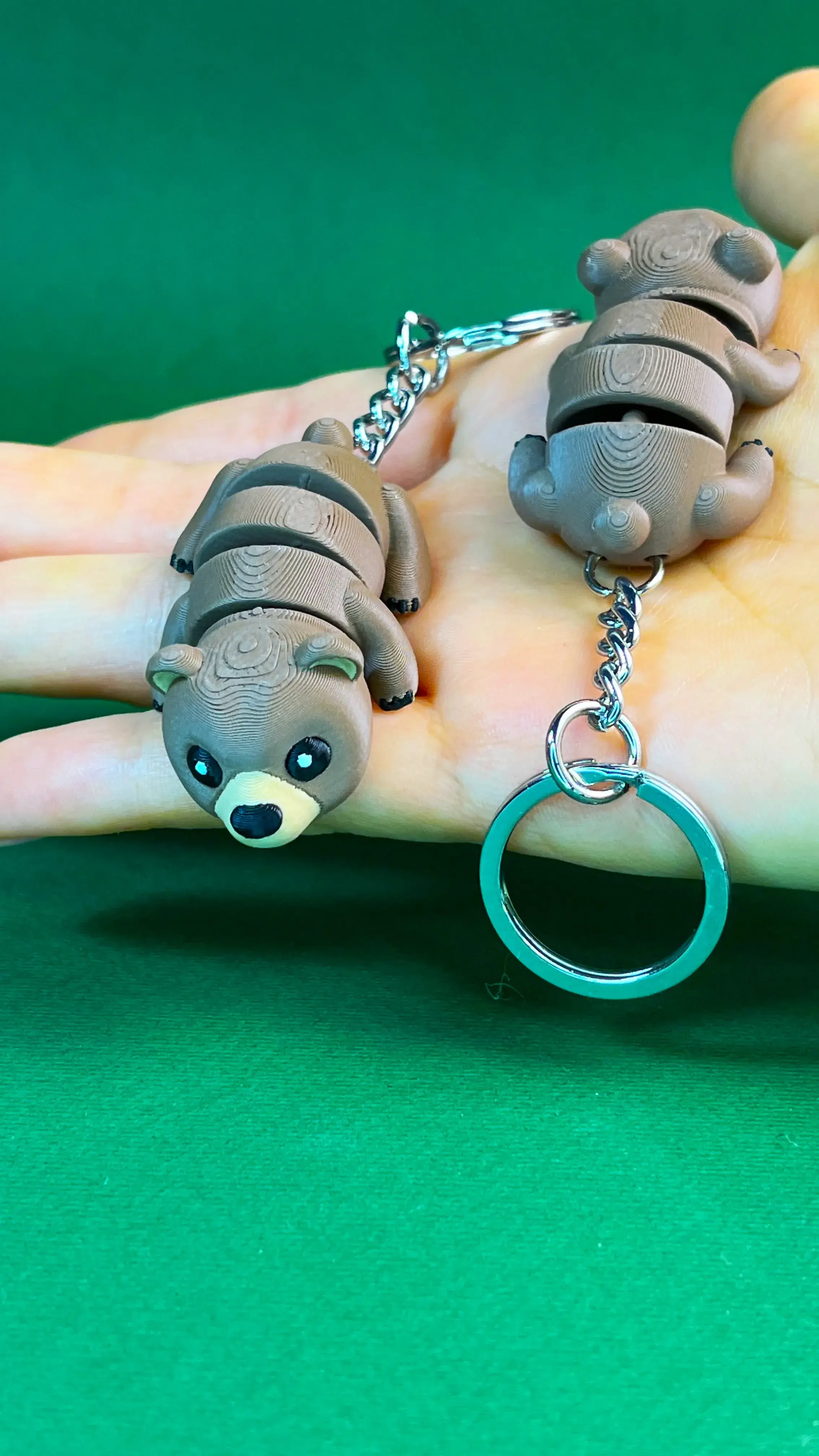 Cute Flexi Bear Grizzly (Toy, Keychain & Magnet)