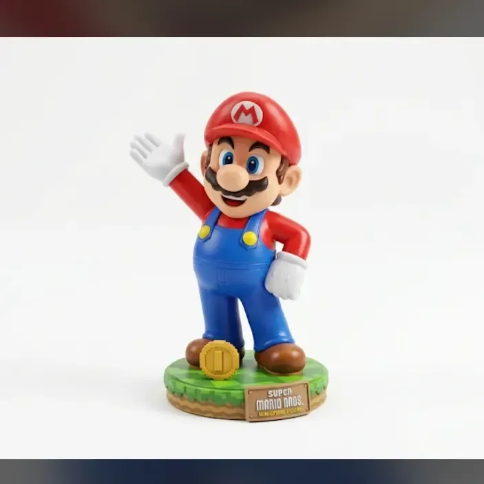 Mini Mario Bros Figurine - High Detail Chibi Style 