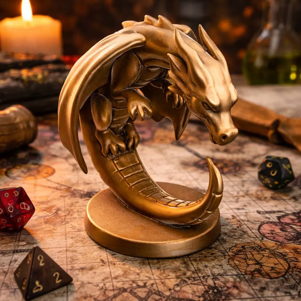 Dragon Sculpture in Shadow D&D tabletop miniature