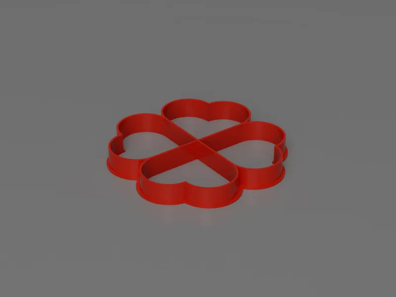 cookie cutter 4 hearts 25mm