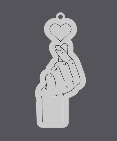 Llavero corazón coreano