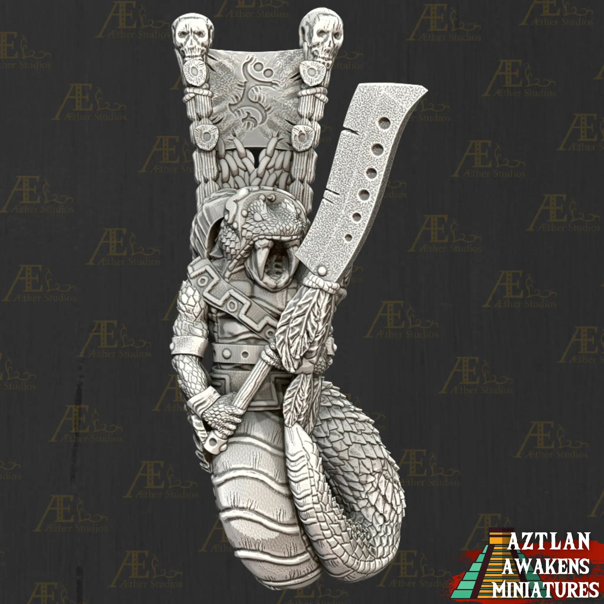 KS2AZM01 - M - Snarke, Halbardier de la tribu Ehecatl | 3D models ...