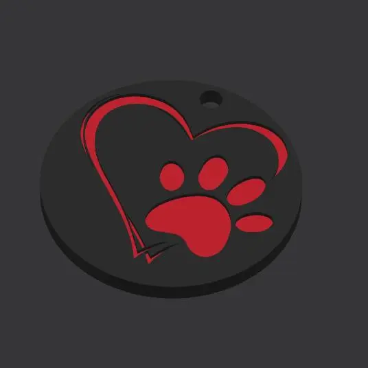 porta chaves coração animal lovers