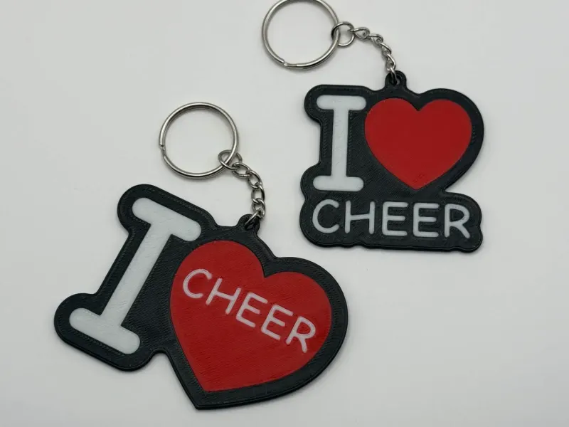 I Heart Cheer Keychains (2X)