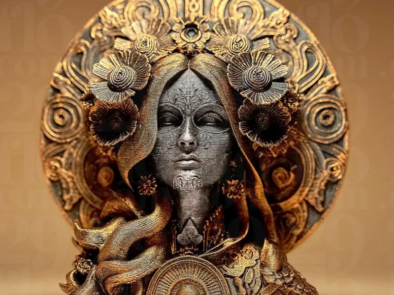 Relieve Ornamental del Día de los Muertos