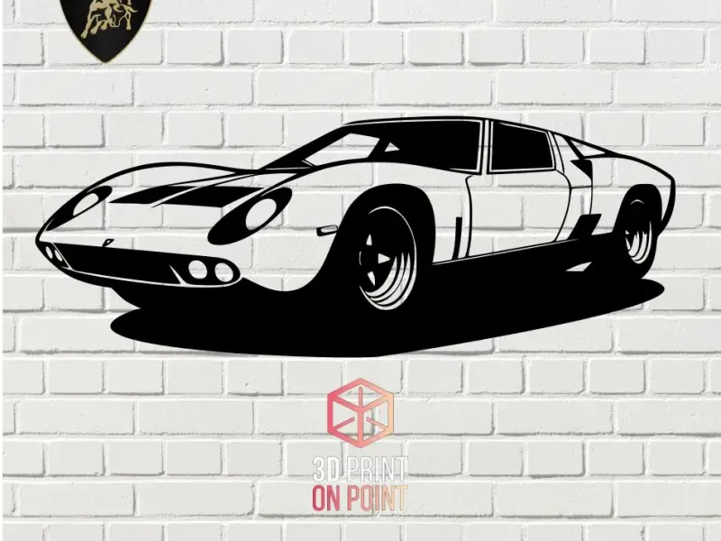 LAMBORGHINI MIURA - 2D WALL ART #1