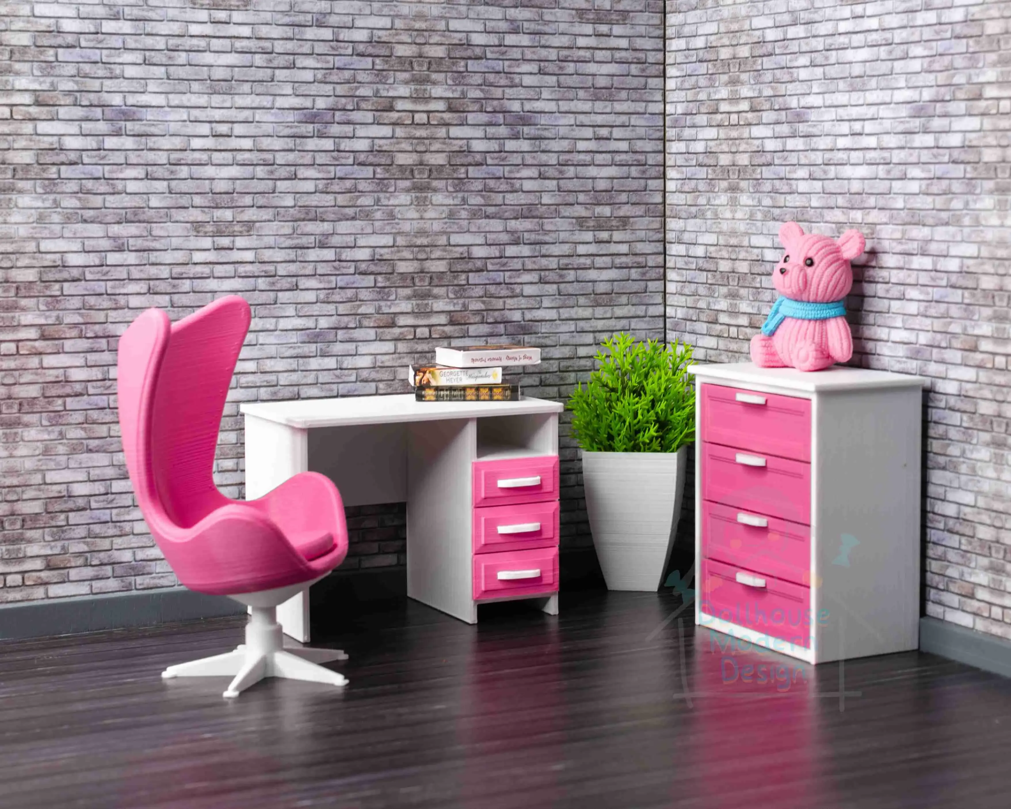 Dollhouse Miniature Office Swivel Chair 1:12 scale furniture