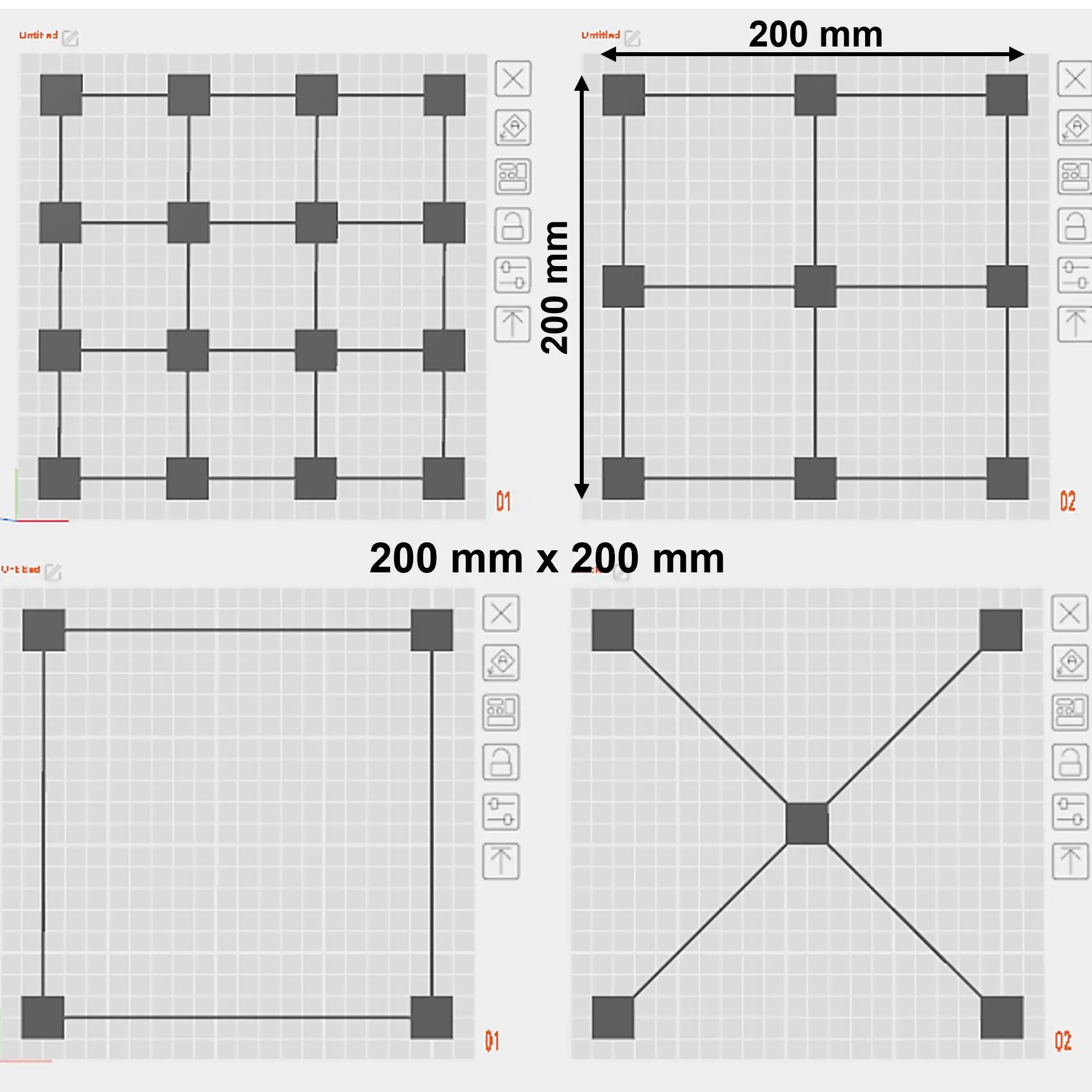 Bed leveling (size: 200mm x 200mm) for v3 SE/KE, K1, K2