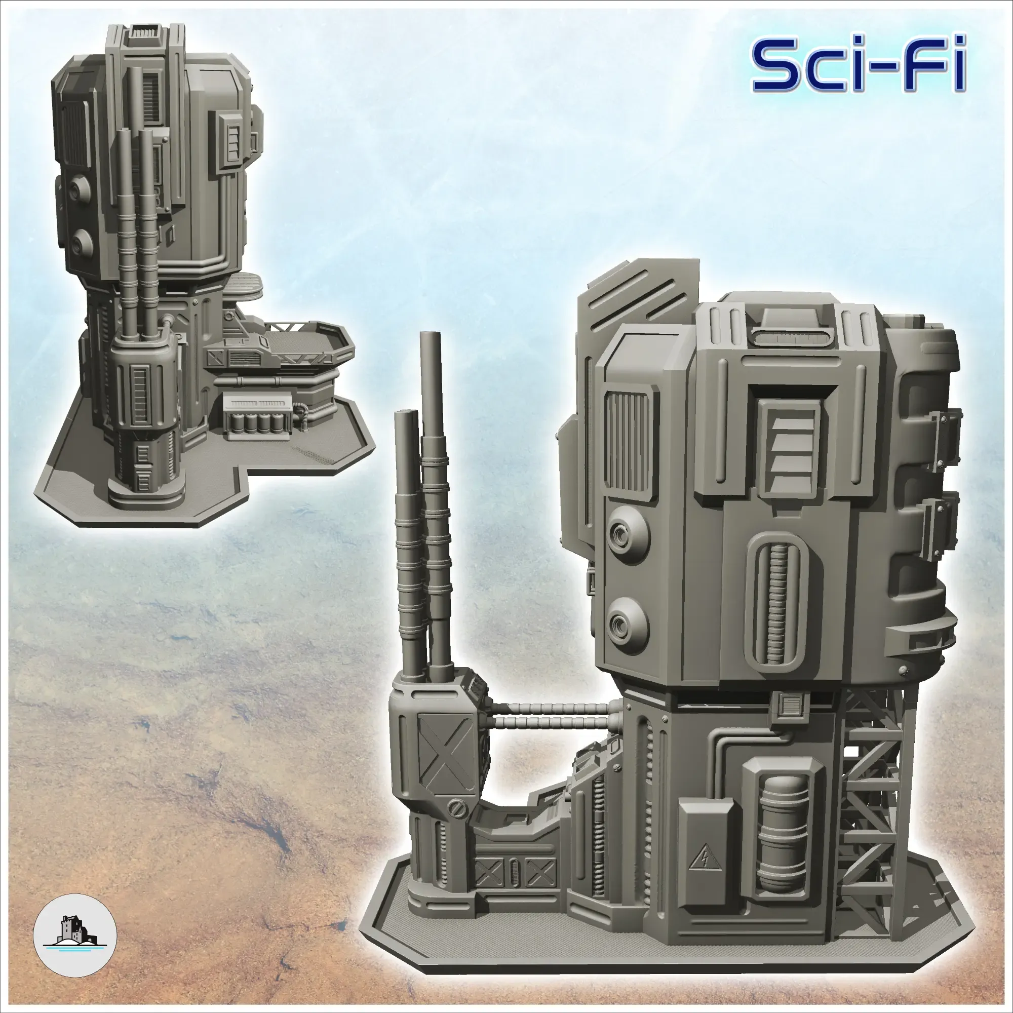 Sci-Fi industrial structure - Terrain Science fiction SF