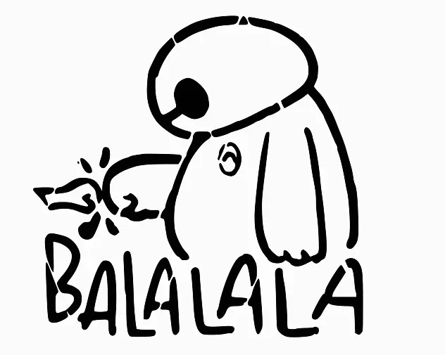Baymax stencil
