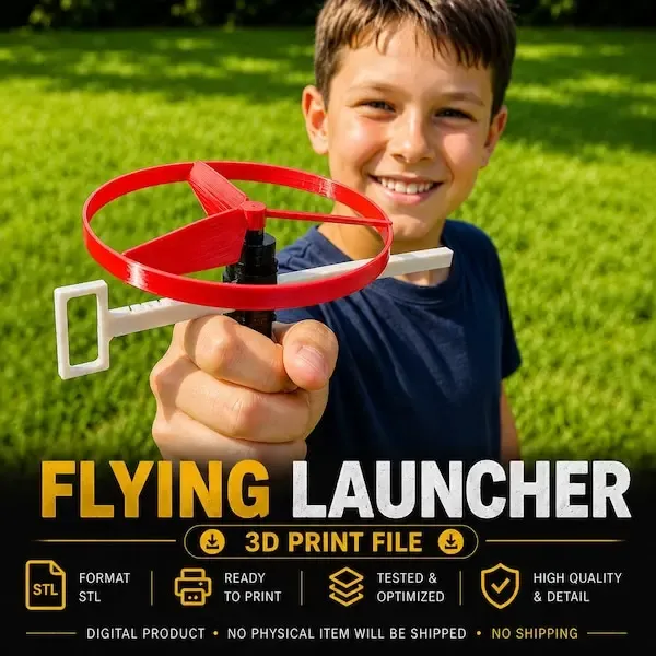 Flying Launcher STL – Helicopter Launcher Toy