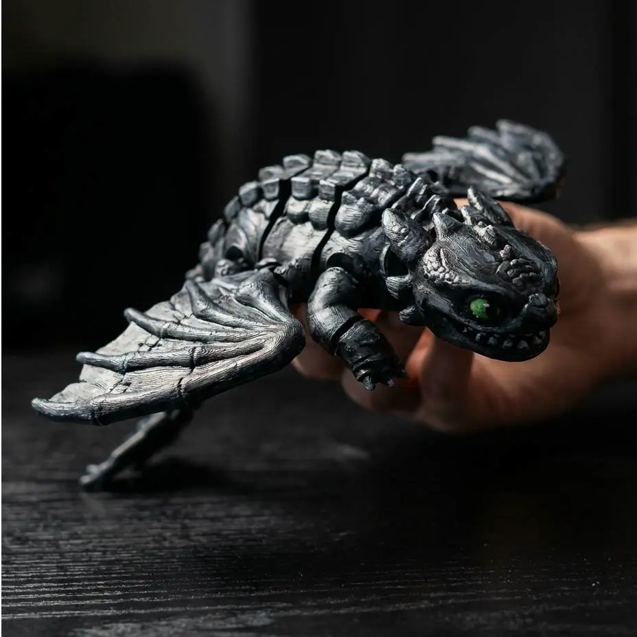 Articulated Night Fury Dragon | Flexi Dragon Toy | Flexi toy