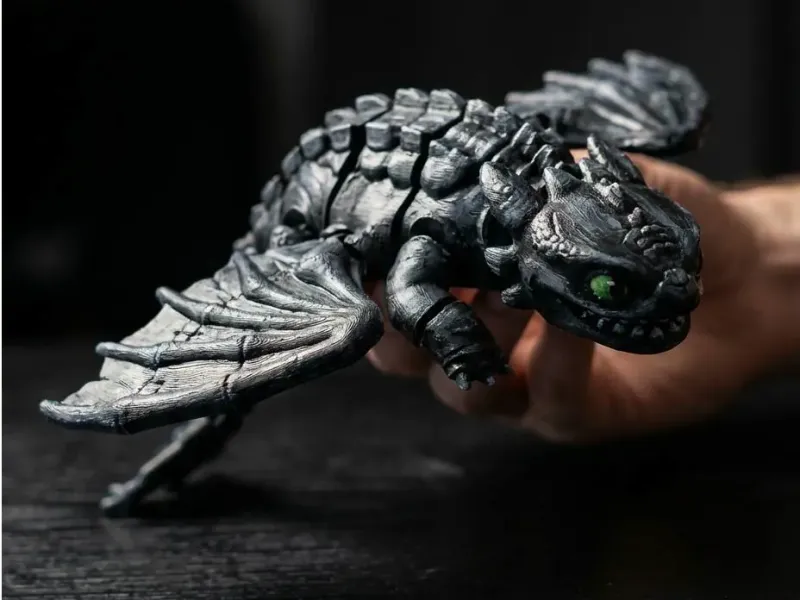 Articulated Night Fury Dragon | Flexi Dragon Toy | Flexi toy