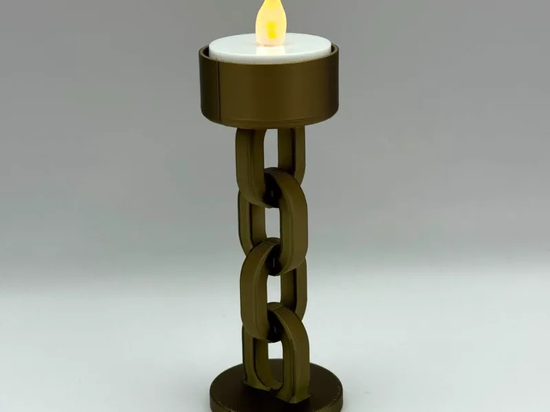Soporte para vela LED de eslabones de cadena