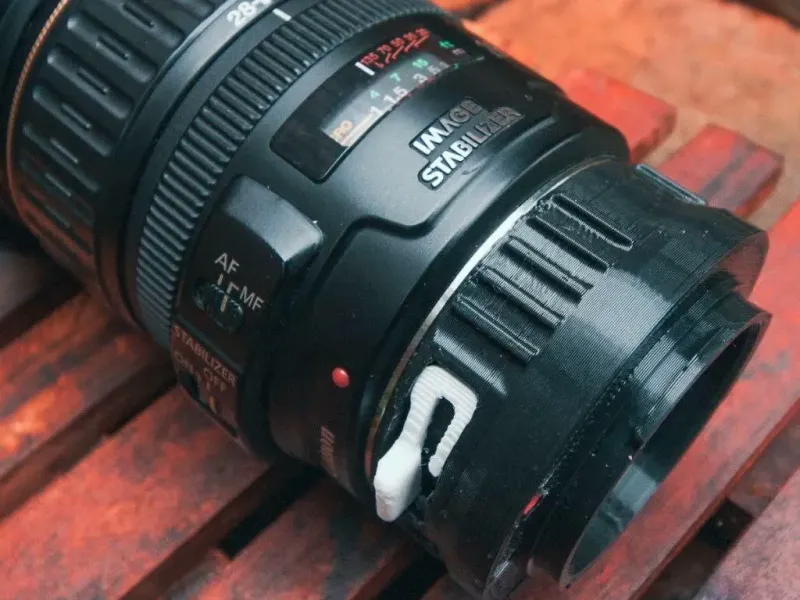 Adaptador de Canon EF a Canon RF con pasador de bloqueo