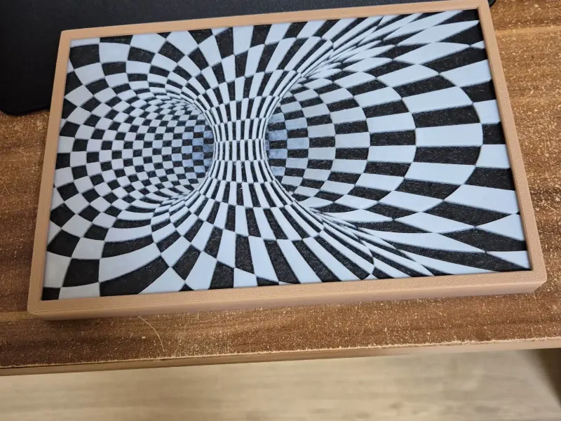 crazy print with frame