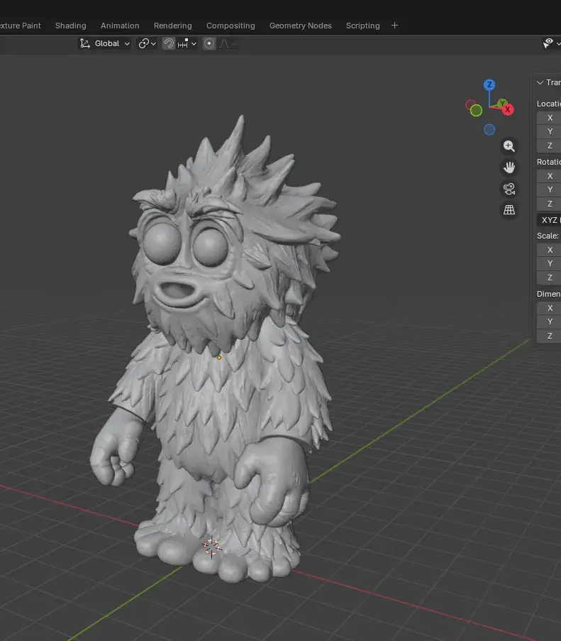 Snow Monster - Yeti - Easy Print
