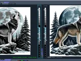 Wolf Hueforge - Wolf/Moon-2