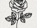 rose flower a wall art home decor-0