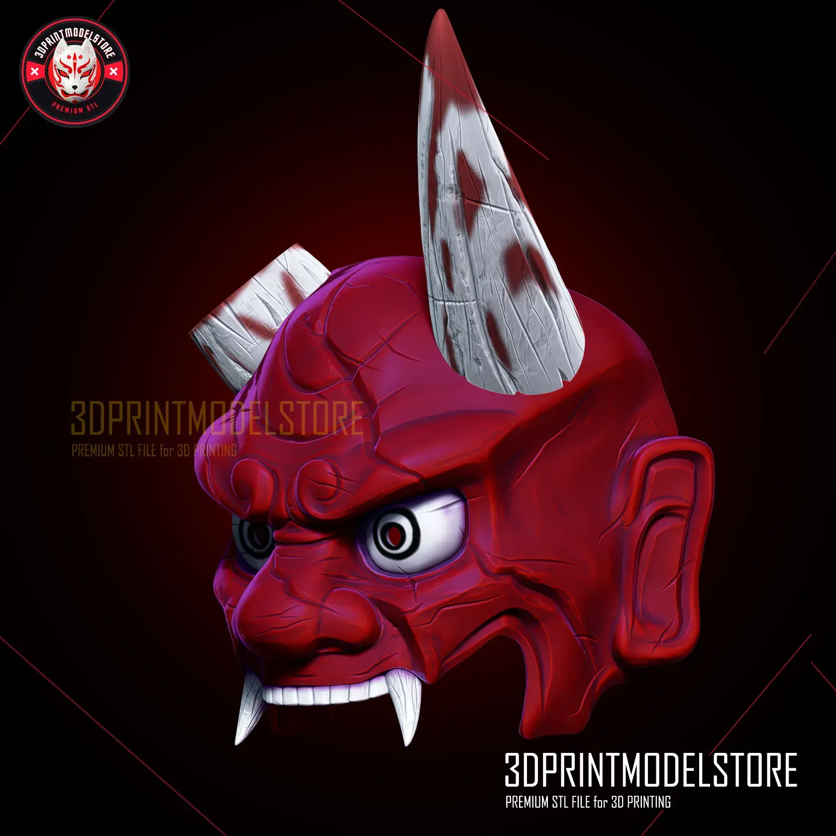 Street Fighter 6 Akuma Máscara - Oni Hannya Samurai Ghost Mask