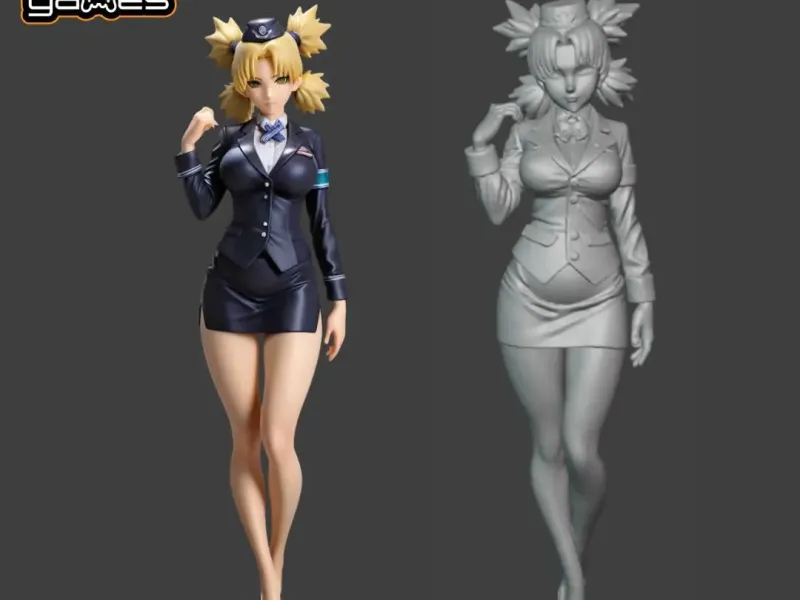 Temari cosplay Azafata Naruto