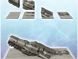 Huge space warship carcass (front part) (3) - miniatures war-2