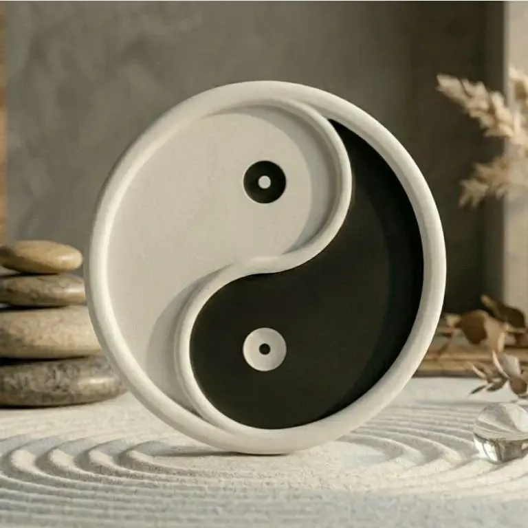 Equilibrio Yin Yang Minimalista - Decoración Zen 3D STL