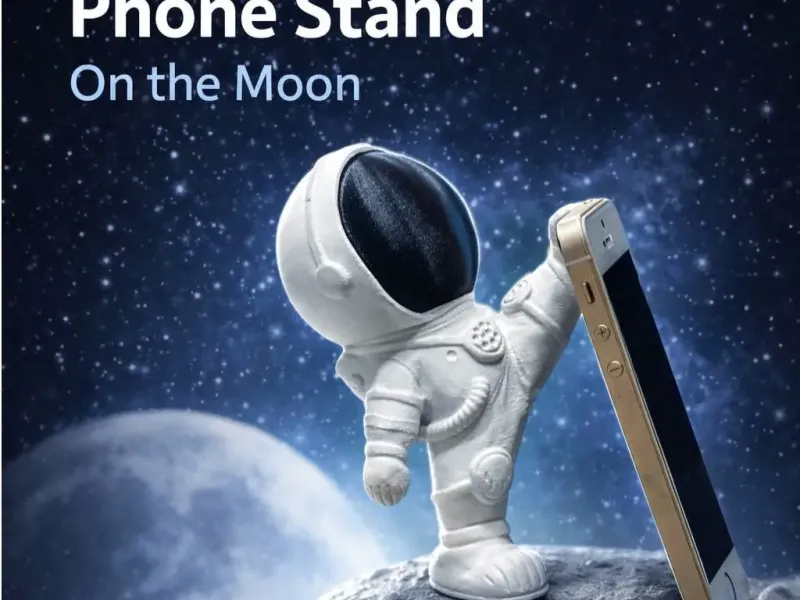Astronaut phone holder
