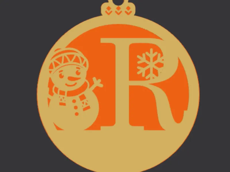 Christmas Tree Ornamnet, Letter R