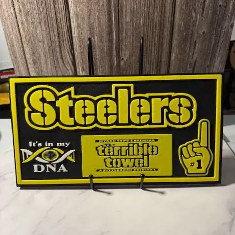 Pittsburgh Steelers “Terrible Towel” 3-Color Display Plate