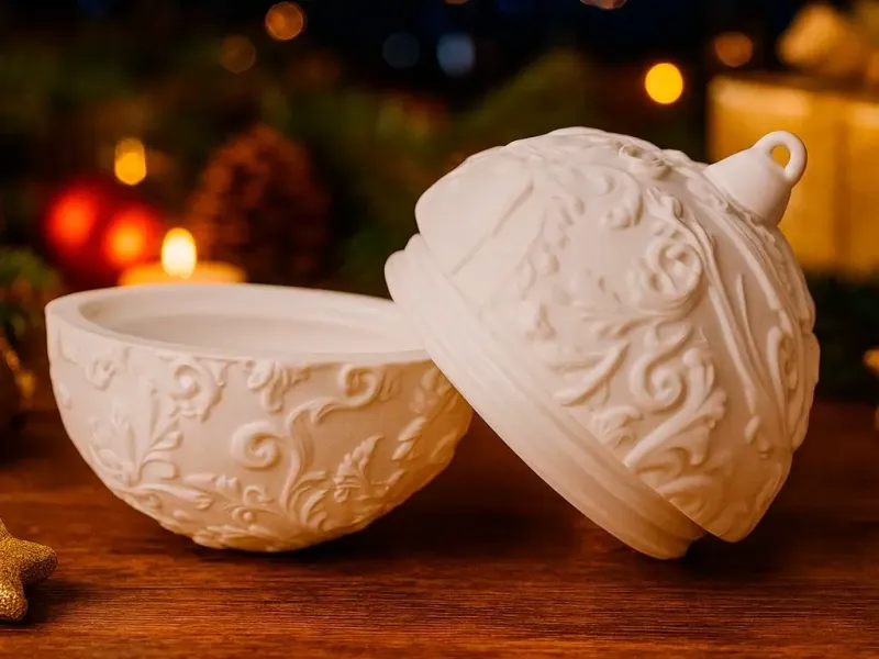 Ornamental Christmas Ball Box – Holiday Decor
