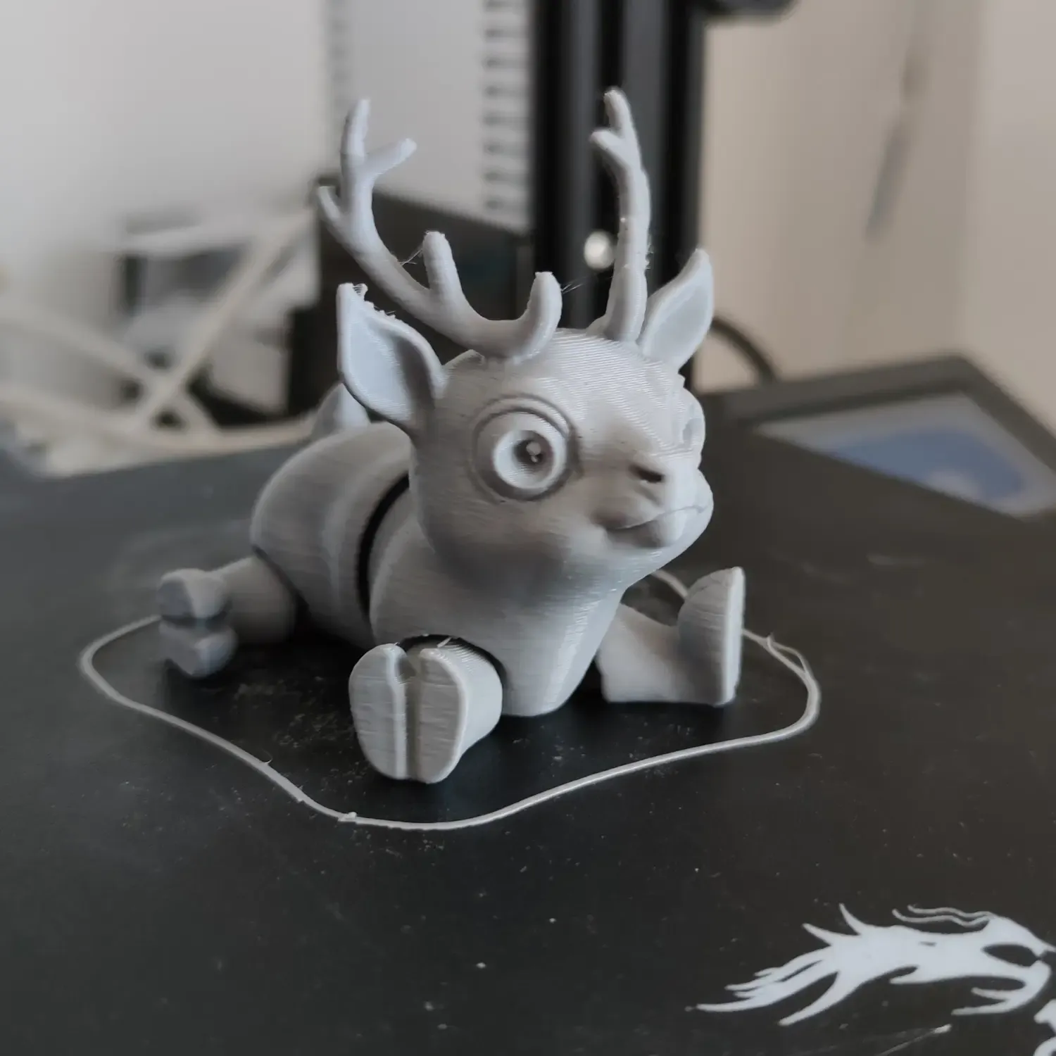 Deer (reindeer) print in place flexi animal toy