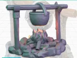 Campfire with the cooking pot-0