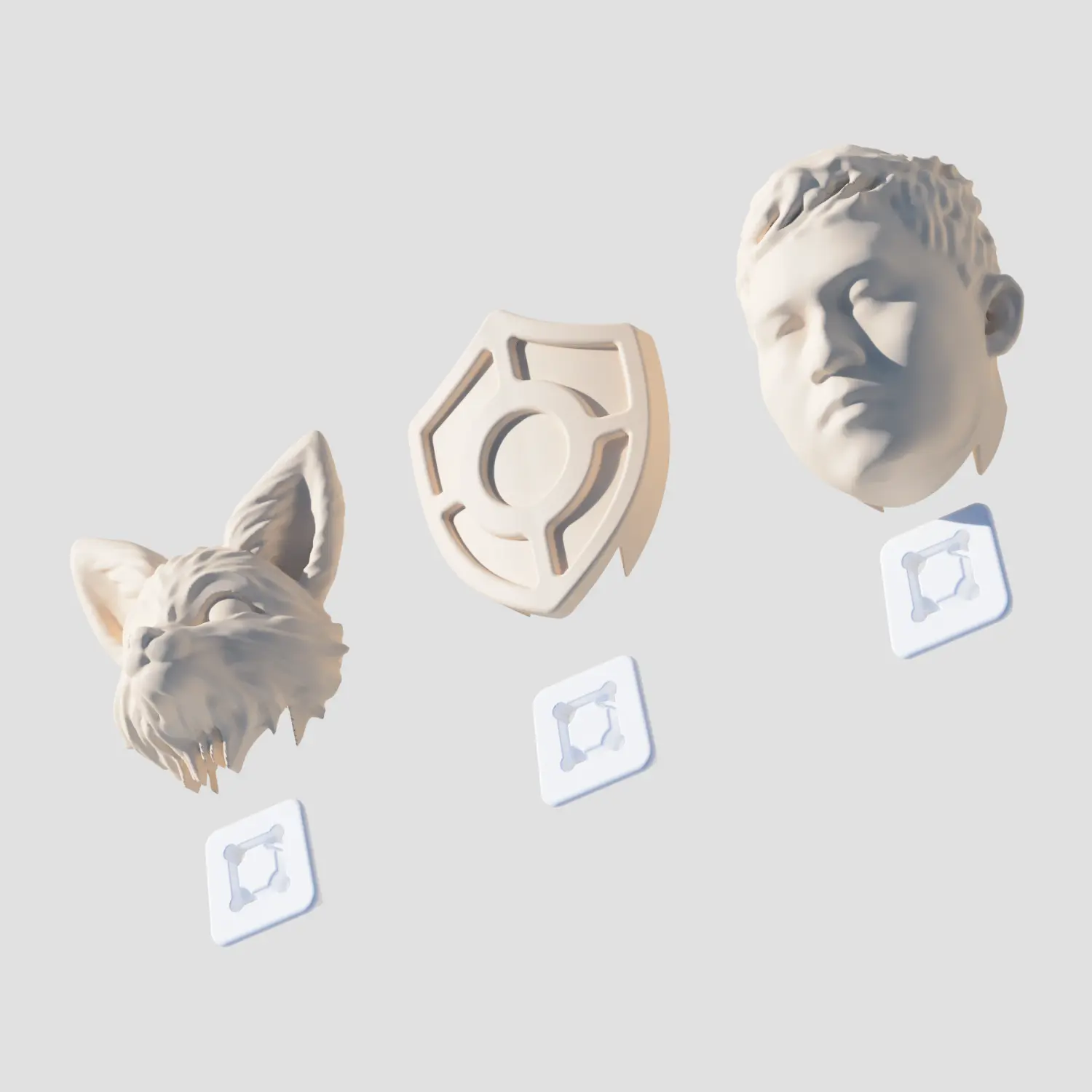 Square & Badge Button